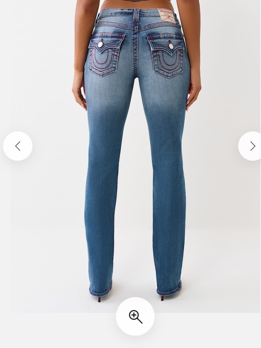 True Religion Medium Blue Straight Leg Jeans